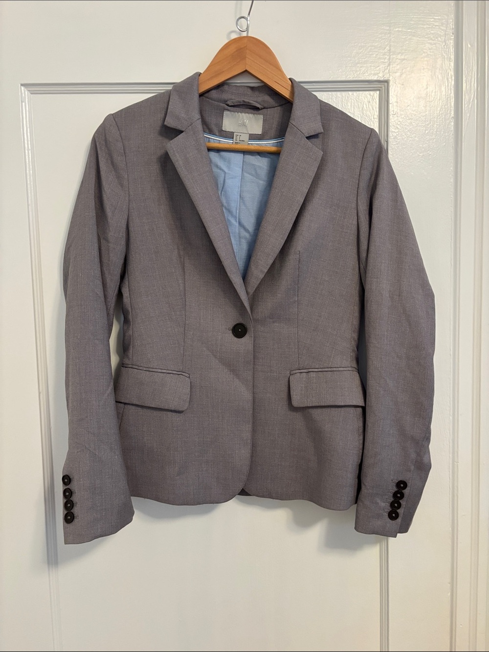 H&M Light Gray Single-Button Women's Blazer